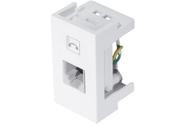 Módulo Tomada Telefone Rj 11de 2 Vias Modulare Evidence Branco