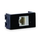 Módulo Tomada Telefone Rj-45 Cat E Preto Rubi - Force Line
