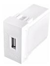 Módulo Tomada Usb Bivolt Branca 3285 Fame Modulare
