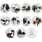 Moeda: 11 unidades/lote: Animais raros do mundo ameaçados e protegidos Moeda: 11 unidades/lote: Animais raros do mundo ameaçados e protegidos