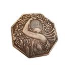 Moeda Mulher de Estilo Antigo com Flores Cobre-Prata 20g