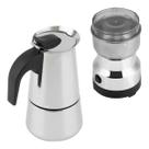 Moedor Café Elétrico 110V + Cafeteira Italiana Moka 450Ml Moedor Café Elétrico 110V + Cafeteira Italiana Moka 450Ml