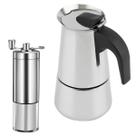 Moedor Café Manivela Manual + Cafeteira Italiana Moka 450ml