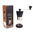 Moedor Cafe Manual Inox Vidro Moinho Graos Mesa Luxo Vintage