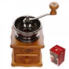 Moedor De Café Manual Retrô Com Manivela Madeira Cerâmica