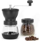 Moedor de café manual triturador de grãos portátil vidro e aço inox clink