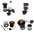 Moedor De Café Manual Vidro Plastico Inox Ceramica - Marrom