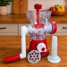Moedor de Carne Manual Multifuncional Aço Inox com Manivela Doméstico Vermelho Moedor de Carne Manual Multifuncional Aço Inox com Manivela Doméstico Vermelho