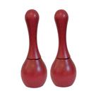 Moedor de Especiarias Maracas de Madeira de Faia 23 cm (Vermelho, Kit com 2)