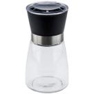 Moedor de Sal e Pimenta 170ml Lyor Vidro Moinho de Cerâmica e Tampa Plástica Preta