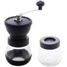 Moedor Manual de Café Inox Lyor Porta Pó Extra Vidro Removível 9,5cm Preto