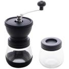 Moedor Manual de Café Inox Lyor Porta Pó Extra Vidro Removível 9,5cm Preto