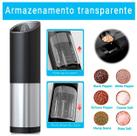 Moedor Pimenta Sal Grosso Temperos Elétrico Pilha Com Luz Azul Led Estilo e Bom Gosto Pronta Entrega com Envio Imediato