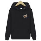 Moetom Canguru Borboleta Florida Peito Blusa de Frio Fofo Casaco