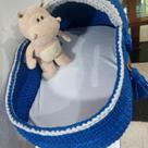 Moises em crochê para bebes/ Mini Berço/ Cesta de crochê/Moisés Moises em crochê para bebes/ Mini Berço/ Cesta de crochê/Moisés