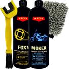 Moker Shampoo Para Moto Remove Barro Razux Luva Foxy Escova