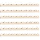 Moldagem recortada de madeira com acabamento Threehoney 24 x 4,2 x 0,3 cm (pacote com 6)