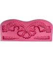 Molde 15cm Laço Flores Silicone Pasta Americana Biscuit Chocolate Confeitaria Artesanato