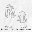 Molde blazer alfaiataria com forro tamanho 38 ao 44 by Marlene Mukai Molde blazer alfaiataria com forro tamanho 38 ao 44 by Marlene Mukai
