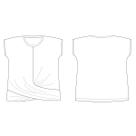 Molde Blusa Barra Transpassada tamanho PP ao EXG by Maísa Rasche