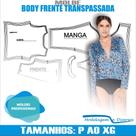 Molde Body Frente Transpassada, Modelagem&Diversos, Tamanhos P Ao Xg