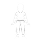 Molde calça com elástico unissex infantil tamanho de 1 ano até 8 anos by Clara Calui