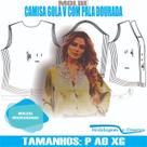 Molde camisa gola v, modelagem&diversos, p-xg, correios