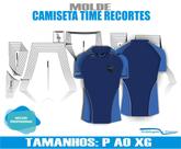 Molde Camiseta Time Recortes, Modelagem&Diversos, Tamanhos P Ao Xg