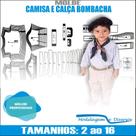 Molde Conjunto Camisa E Bombacha, Modelagem&Diversos, Tamanhos 2 Ao 16