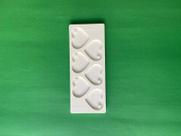 Molde Coração com 6 cavidades - 3x3,4cm Molde Coração com 6 cavidades - 3x3,4cm
