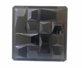MOLDE CUNHA PRISMA 39x39cm ABS Preto Ref. B24