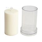 Molde De Acrílico Cilíndrico Listrado Para Velas, Kit Para Fazer Velas Em Coluna Com Topo Plano Para