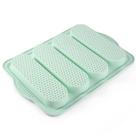 Molde de baguete de silicone de 4 cavidades para assar pão francês.