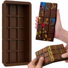 Molde de barra de chocolate BABORUI Deep Chocolate Bar Molde de 1,2 cm