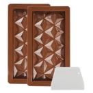 Molde de barra de chocolate Muswelf New 2 peças de silicone espesso