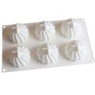 Molde de bolinho de silicone de 6 cavidades para assar e cozinhar