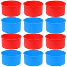 Molde de bolo de silicone com 12 peças redondas de cozimento de 10,5 cm de diâmetro