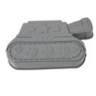 Molde de bolo de silicone em forma de tanque para projetos de panificação e bricolage
