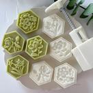 Molde De Bolo Hexagonal De 50-60g Para Festival Do Meio Outono, Estilo Chinês, Com 4 Peças,
