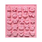 Molde De Chocolate De Natal Com 25 Cavidades, Molde De Silicone 3D Para Doces Macios Em Diferentes