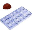 Molde de chocolate em forma de concha de 18 cavidades para panificação e doces