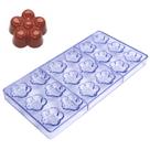 Molde de chocolate em forma de flor de 18 cavidades para doces DIY