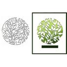 Molde de corte em metal hinanana com folhas redondas 8 x 8 cm
