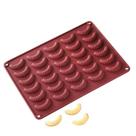 Molde de croissant de silicone de 24 cavidades para projetos de panificação e bricolage