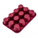 Molde de cupcake de silicone de 12 cavidades - antiaderente e seguro para forno