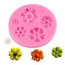 Molde de flor de silicone para decoração de bolos e chocolate DIY