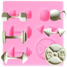 Molde de fondant de silicone para halteres de fitness xmoldnms 8,5 x 8,5 cm