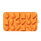 Molde de Halloween de silicone de 15 cavidades para chocolates e doces