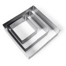 Molde de Inox Para Cortar Massas e Bolos 3 Peças Quadrado Moda do Chef