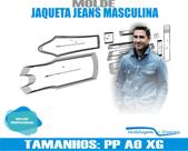 Molde De Jaqueta Jeans Masculina, Modelagem&Diversos, Tamanhos PP até XG Molde De Jaqueta Jeans Masculina, Modelagem&Diversos, Tamanhos PP até XG